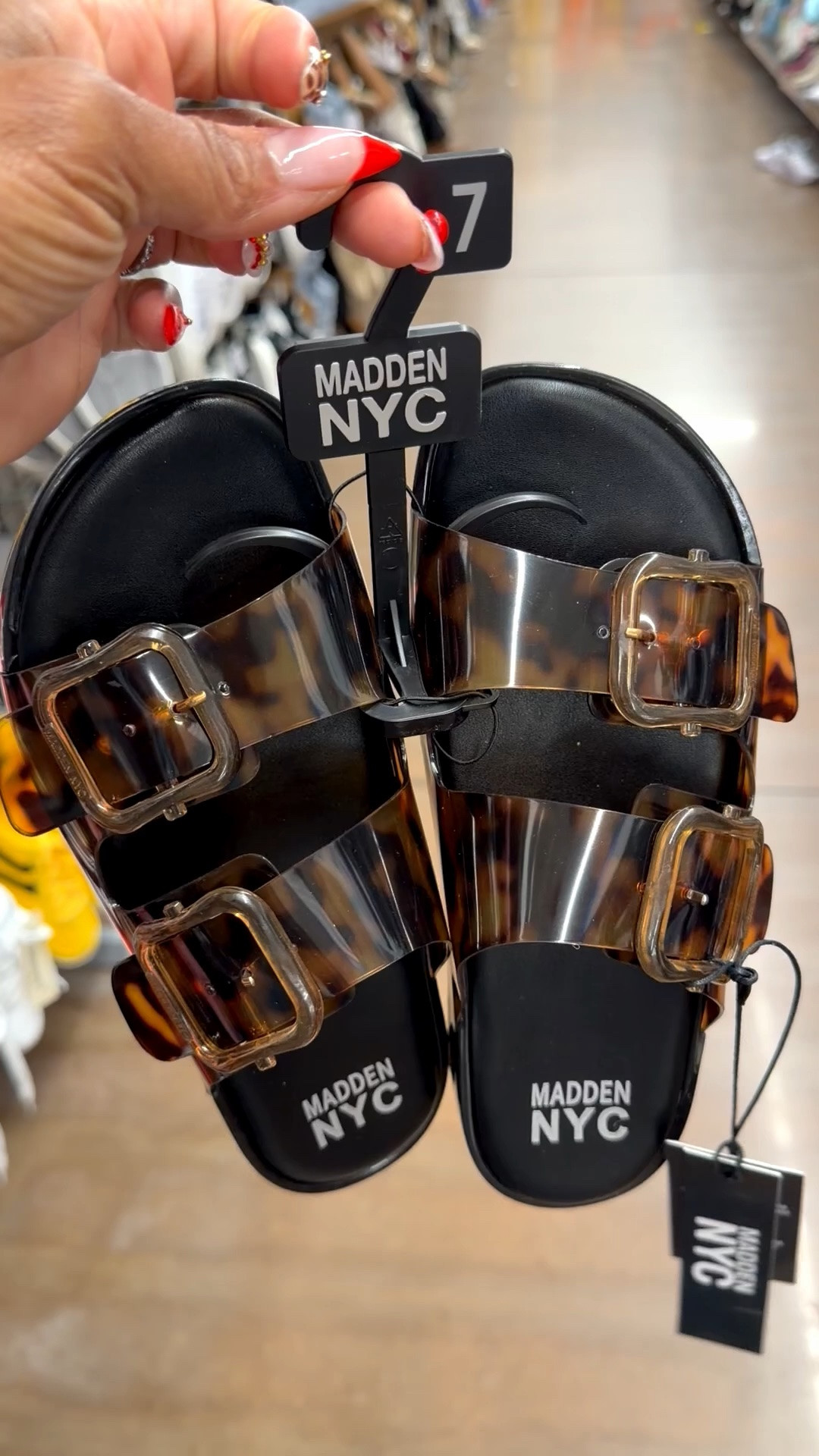 These These tortoise buckle sandals 🟰  expensive summer capsule wardrobe😍🤎

#SummerSandals
#AffordableFashion
#MaddenNYC
#SummerStyle
#FashionFinds

#LTKgrwm #LTKmomlife #LTKSeasonal