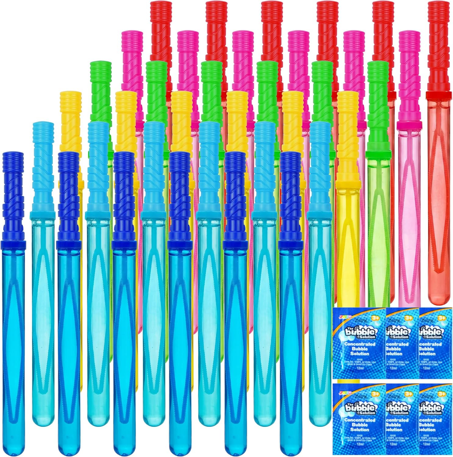 JOYIN 36 Pack 14.6’’ Big Bubble Wands Bulk, Bubble Blower for Kids, Party Favors, Easter, Birthday, Summer Outdoor & Indoor Activity | Amazon (US)