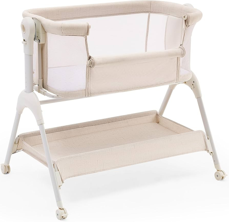 HARPPA Cuddly Baby Bassinet Bedside Sleeper, 3 in 1 Rocking Bassinet with Mattress and Soft Cover... | Amazon (US)