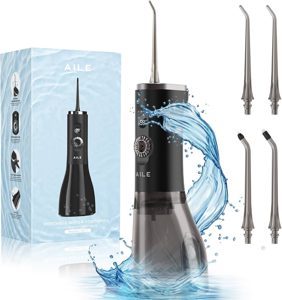 CVT Water Dental Flosser Teeth Pick: 300 ML Cordless Portable Water Flosser Pick for Teeth 100 Mo... | Amazon (US)