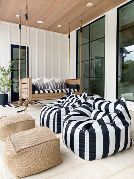 Our black and white striped outdoor bean bag chairs are finally back in stock! These won’t last! 

Walmart
Patio
Outdoor furniture
Spring 
Pool
Porch #LTKunder100

#LTKfamily #LTKhome