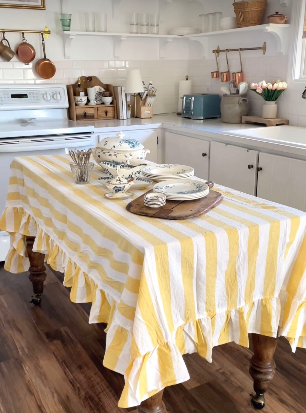 Yellow Striped Tablecloth 💛

#LTKSpringSale #LTKHome