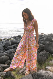 Raffael Shirred Jumpsuit - Pink Floral | Petal & Pup (US)