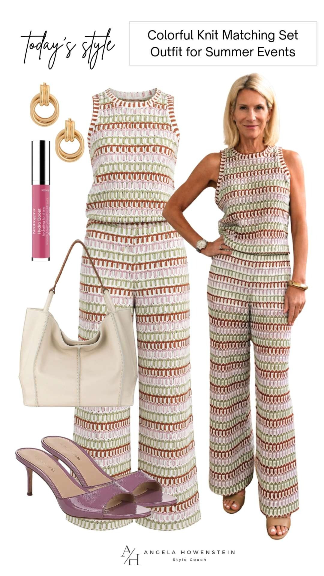 This knit matching set is one of those outfits that looks polished with almost no effort. The textured knit feels elevated, the fit is incredibly flattering, and it's perfect for everything from brunch to vacation dinners or summer events. Just add a neutral bag and a fun heel for an easy, put-together look. 💗

❤️ Heart = Support my posts
📌 Save = Summer outfit inspiration you'll wear on repeat
🛍️ Follow me on LTK for more timeless, feminine style. 

 #LTKootd #LTKSeasonal #LTKOver40