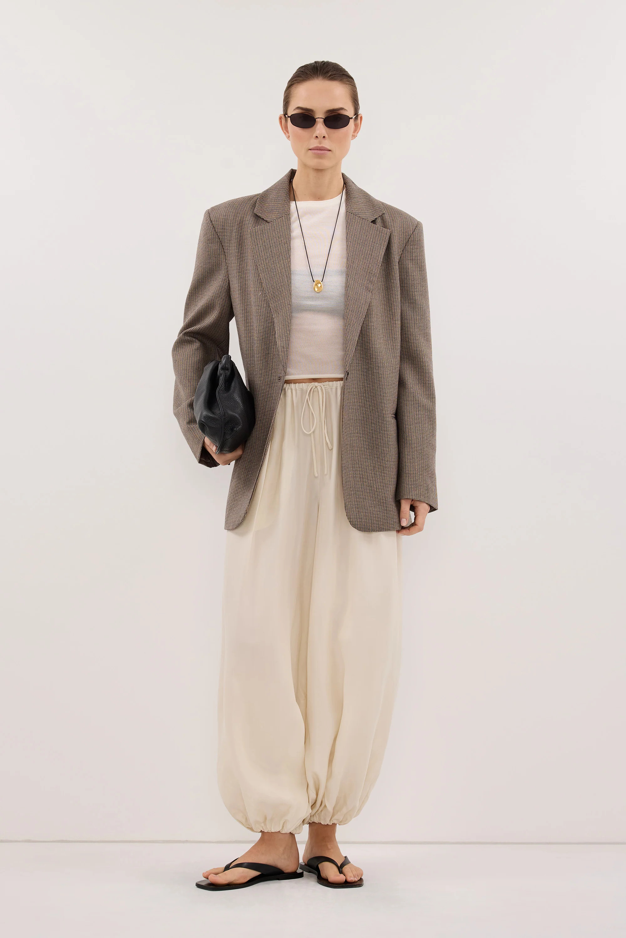 FRANCIS SANDSTONE CUPRO BALLOON PANT | DISSH