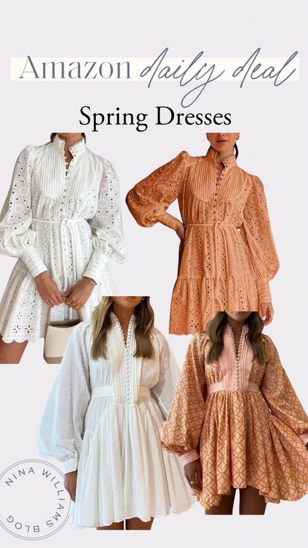 Amazon Spring Dresses! Wedding guest dress - white dress - summer dress - party A line dress - Embroidery Short Dress

#LTKfindsunder100 #LTKsalealert #LTKwedding