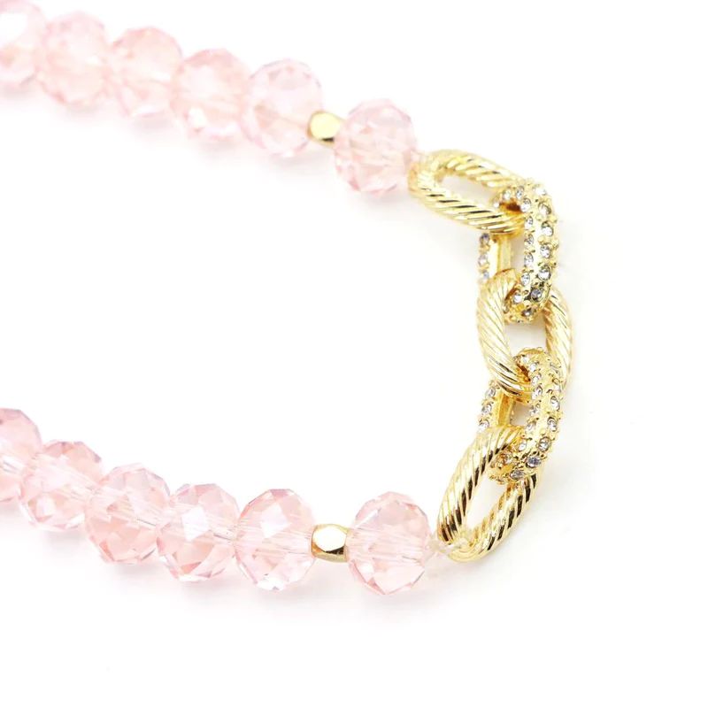 The Hope Pink Link Bracelet by Loverly Grey | The Sis Kiss
