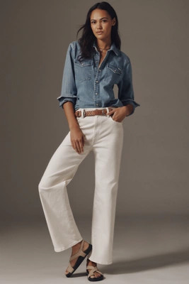 MOTHER The Rambler High-Rise Zip Ankle Jeans | Anthropologie (US)