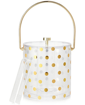 kate spade new york Gold Dots Acrylic Ice Bucket | Macys (US)