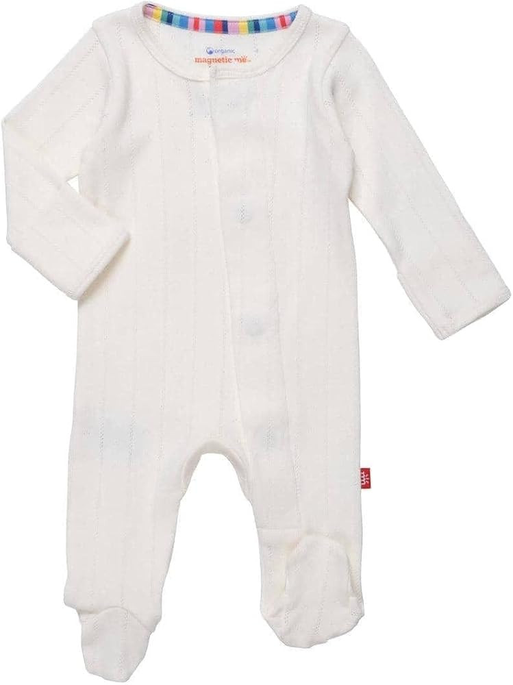 Magnetic Me 100% Organic Cotton Magnetic Baby Footie Pajamas | Super Soft Cotton Fabric | Amazon (US)