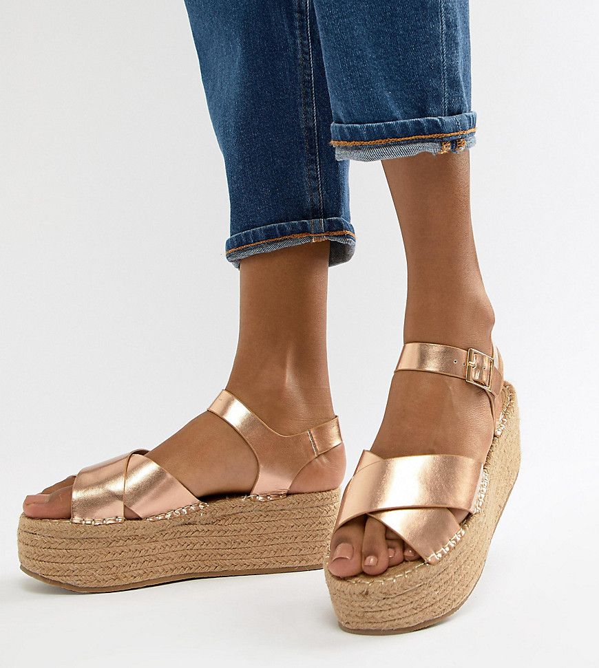 Truffle Collection Flatform Sandals - Copper | ASOS US