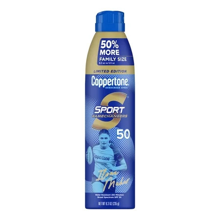 Coppertone Sport Sunscreen Spray, Ilona Maher Limited Edition Design, SPF 50 Sunscreen, 8.3 oz | Walmart (US)