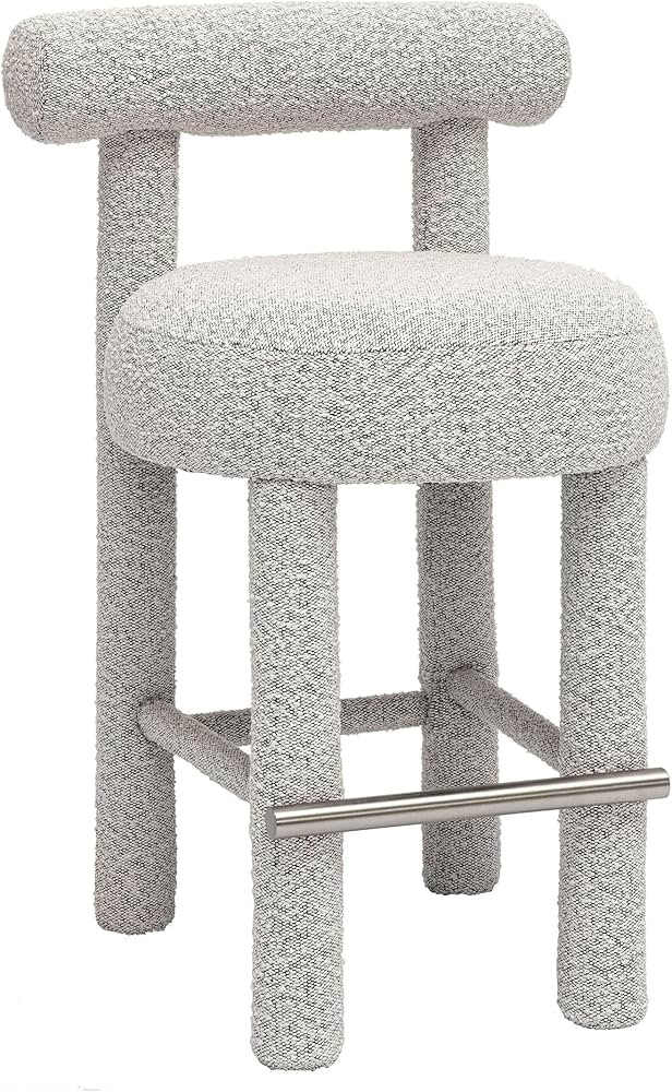Tov Furniture Carmel Black & White Boucle Counter Stool | Amazon (US)