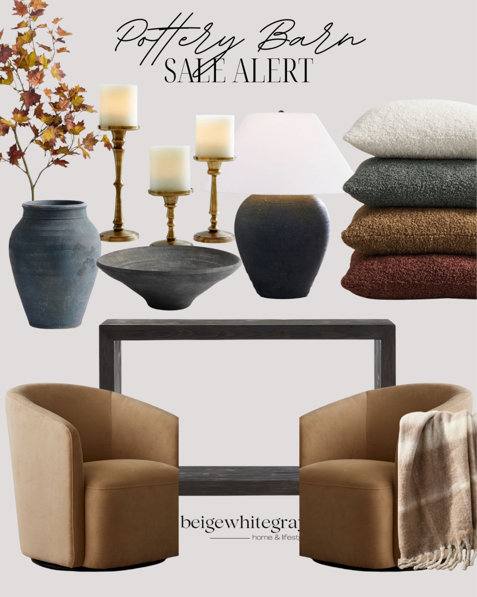 Pottery barn sale alert!! Beautiful home decor and furniture that’s perfect for the transition to fall with deeper tones. 

#LTKHome #LTKStyleTip #LTKSaleAlert