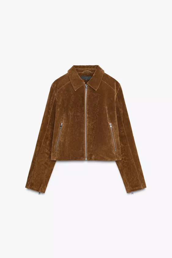 100% LEATHER SHORT JACKET | Zara US