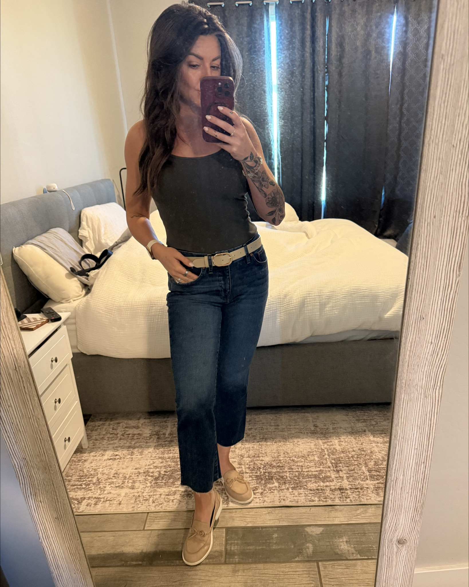 Cropped jean season is officially upon us! Wearing a 28 petite in the @Madewell kick-out cropped jeans  

#LTKPetite #LTKSeasonal #LTKootd