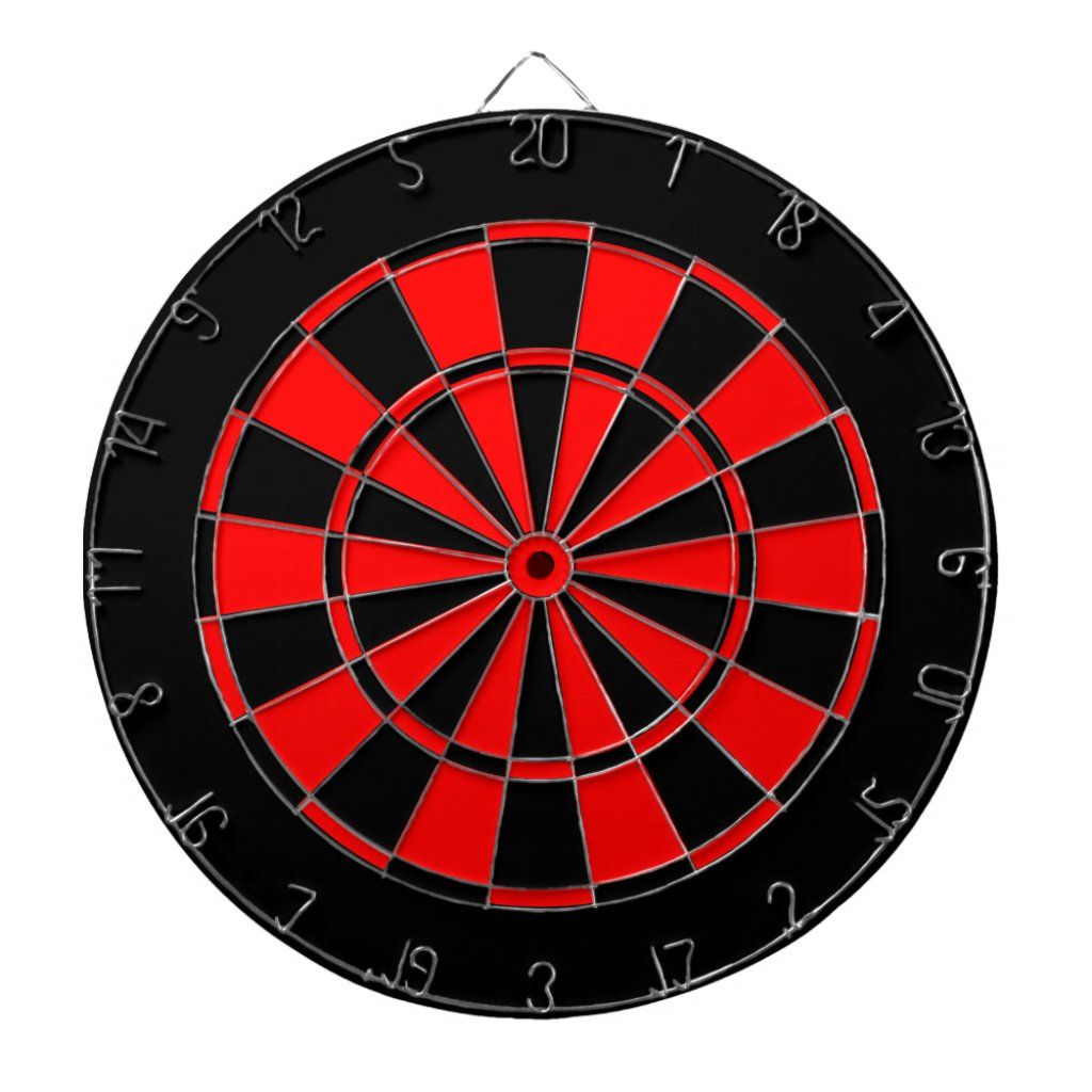 black and red Dart Board | Zazzle