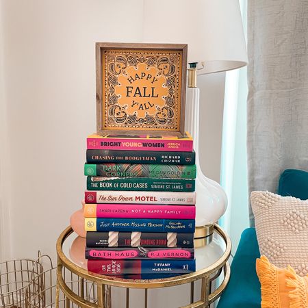 Books, books to read, spooky books, gold table, reading room, gold baskets, book stack, fall decor, autumn

#LTKhome #LTKunder50 #LTKSeasonal