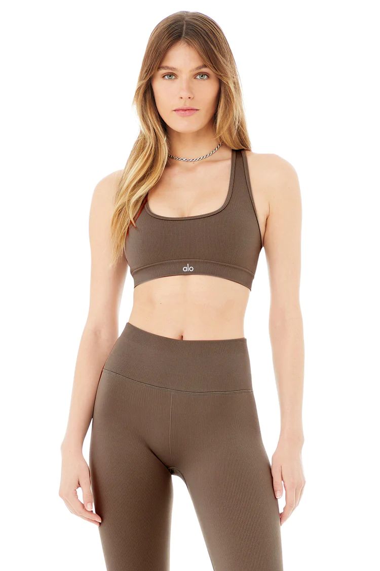 Seamless Ribbed Bra | Alo Yoga