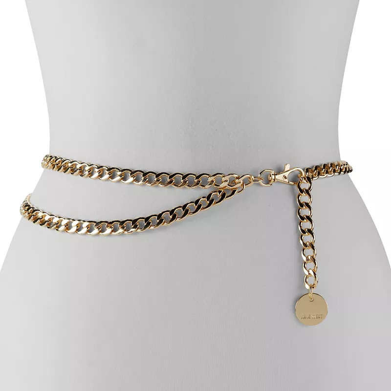 Women's Nine West Chain Belt, Size: Medium-Large, Gold | Kohl's
