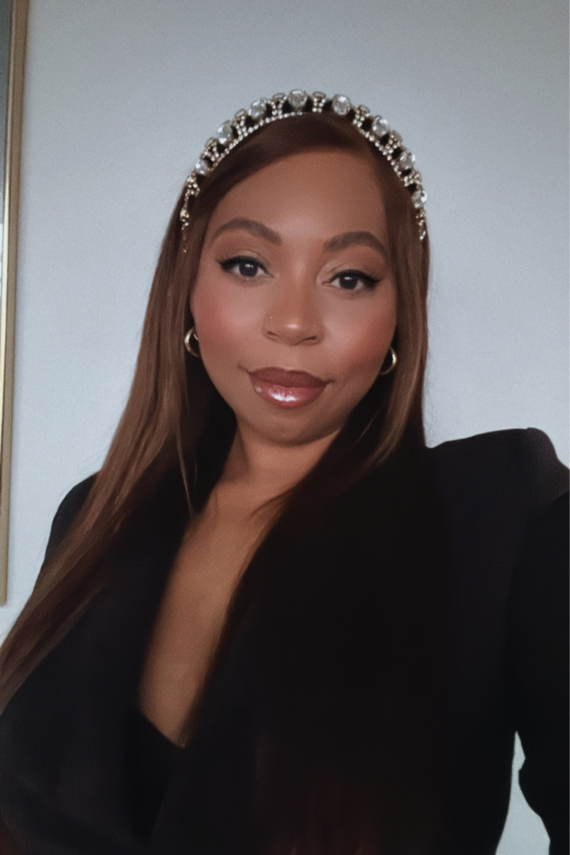I think I’ve transitioned from my SVW to  my Blair Waldorf era. Love the jewel encrusted headband—such a cute accessory that helps elevate any look. 🖤💎

#LTKparties #LTKstyletip #LTKfindsunder50