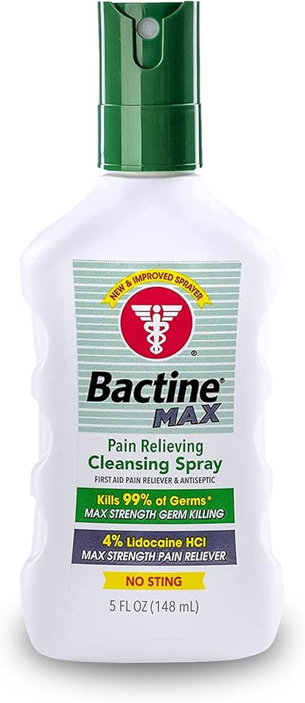 Bactine MAX First Aid Spray - Pain Relief Cleansing Spray with 4% Lidocaine - Numbing Lidocaine S... | Amazon (US)