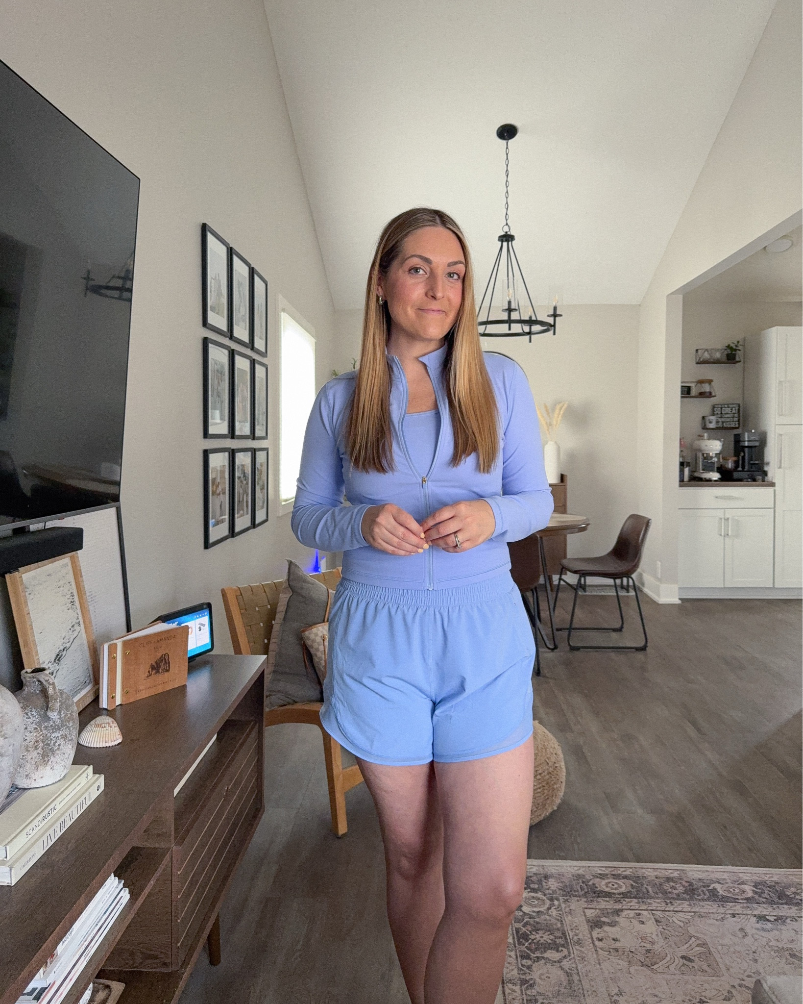 New matching set from Aritzia for spring and summer!  In love with this pretty dayflower blue color!  It's got to be my favorite color!   I also linked some other pieces in the color.  🙌🏻

#LTKStyleTip #LTKActive