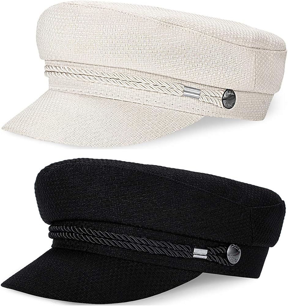 WETOO Women Fiddler Cap Newsboy Hat Visor Beret Cap Paperboy Gatsby Hat | Amazon (US)