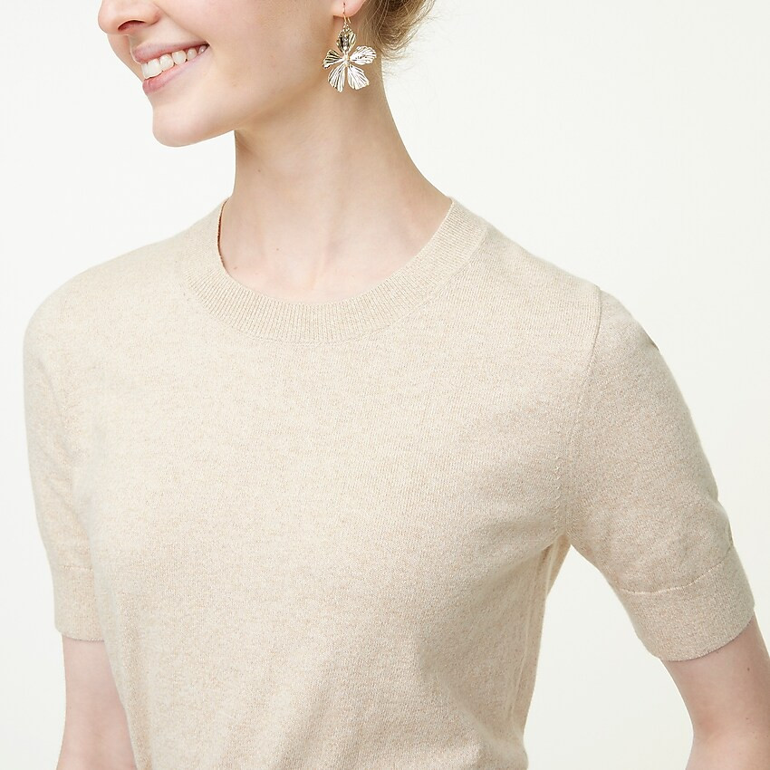 Cotton-cashmere short-sleeve sweater | J.Crew Factory