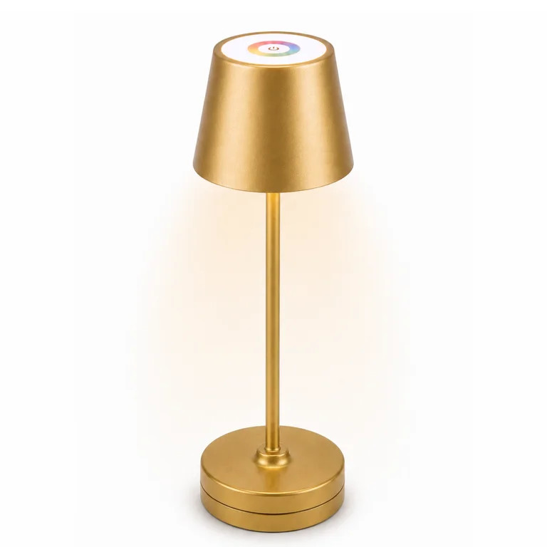 Better Homes & Gardens 14" Gold Rechargeable Color-Changing Table Lamp for Indoor/Outdoor Use, In... | Walmart (US)