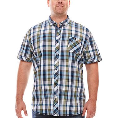 i jeans by Buffalo Mac Short-Sleeve Woven Plaid Shirt - Big & Tall | JCPenney