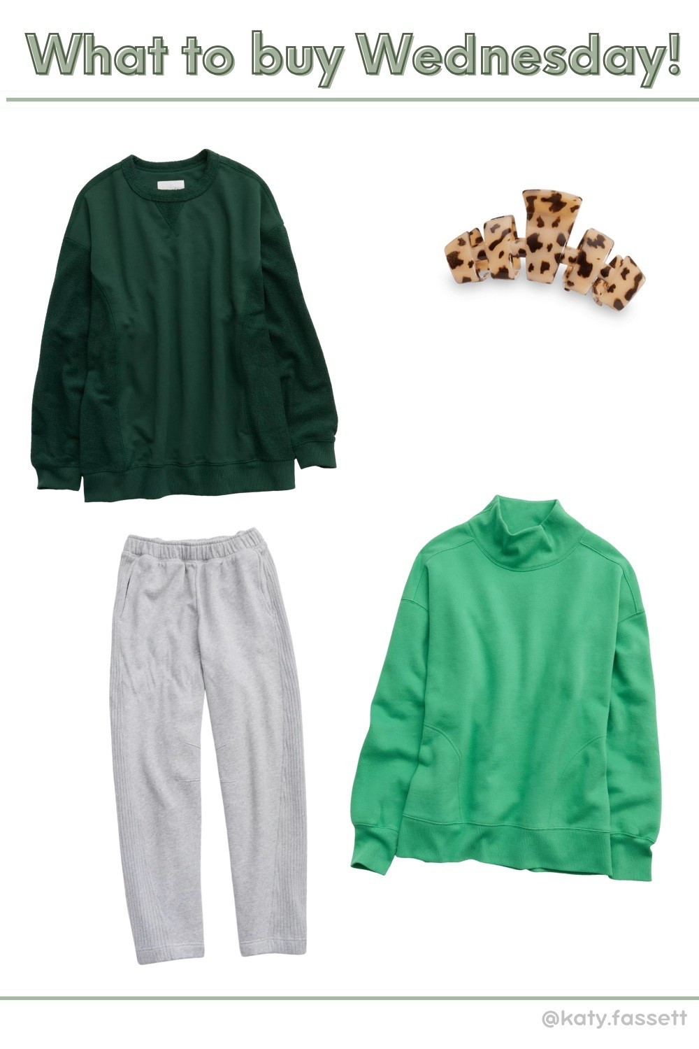 Do yourself a favor and grab a little Valentine’s Day treat in the form of a cozy sweatshirt and sweatpants and a cutie new claw clip!! 😍