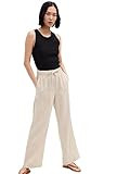 GAP Women's Wide Leg Linen Pull on Pant | Amazon (US)