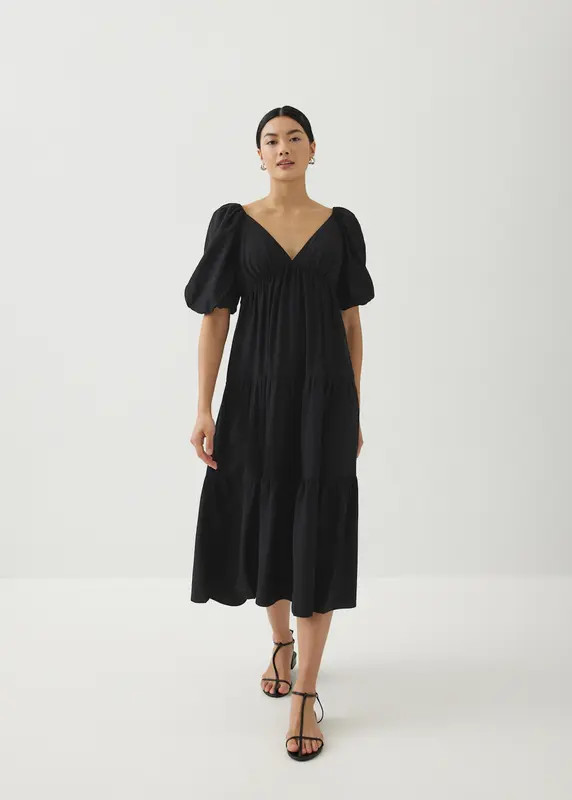 Katrine Padded Tiered Maxi Dress | Love, Bonito USA