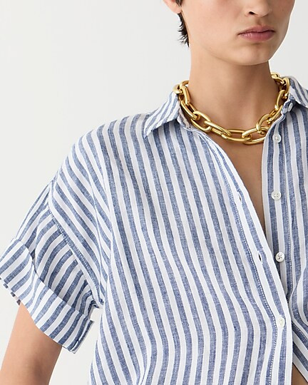 Capitaine shirt in stripe Baird McNutt Irish linen | J. Crew US