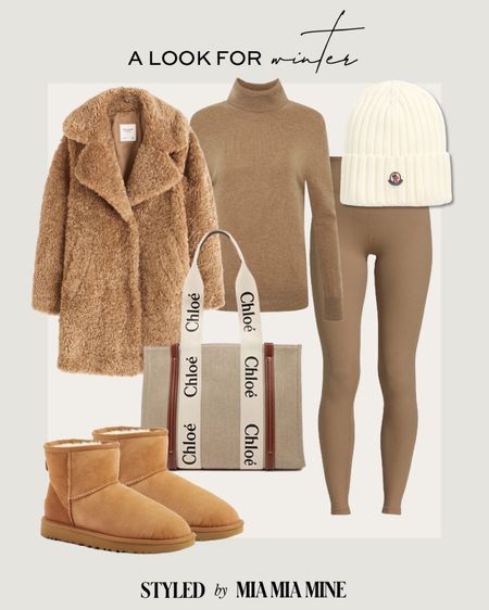 Winter outfit ideas
Abercrombie teddy bear coat / shearling coat 
Beach riot ribbed leggings
Stories turtleneck top
Ugg mini boots 

#LTKtravel #LTKSeasonal #LTKstyletip