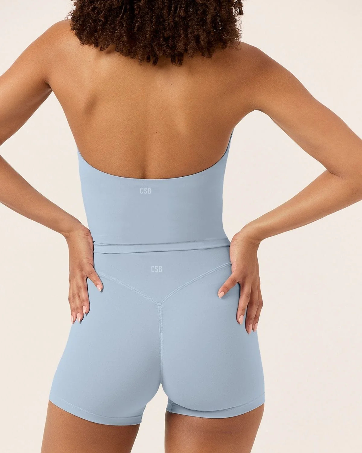 Form Invisible Scrunch Shorts 4" | Dusty Blue | Crop Shop Boutique US