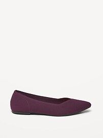 Textured-Knit Pointy-Toe Ballet Flats for Women | Old Navy (US)