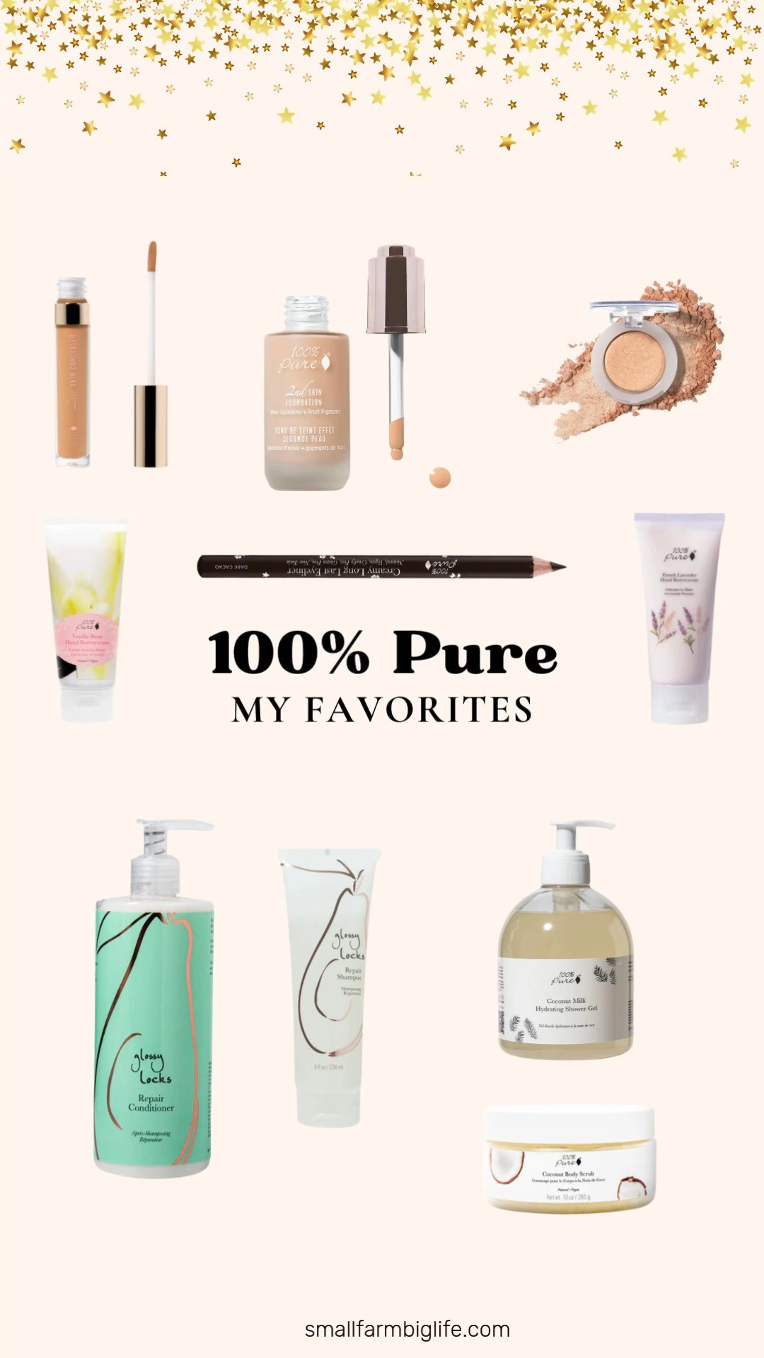 100% Pure sent me these products and I love them. I used to get this lavender hand cream and didn't even know they still made it. The hand cream and a few more items are still on sale.

This eyeliner, concealer, foundation and eyeshadow all stayed put and felt great on my skin while I did chores for 4 hours this morning. It didn't irritate my rosacea and looks great on my skin.

To be completely honest I realized as I was posting this that I washed my hair in the body wash last night and used the conditioner. My curls are really curly and shiny this morning. I would use this combination again, but will try the actual shampoo tonight. 

 #LTKselfcare #LTKOver40 #LTKBeauty