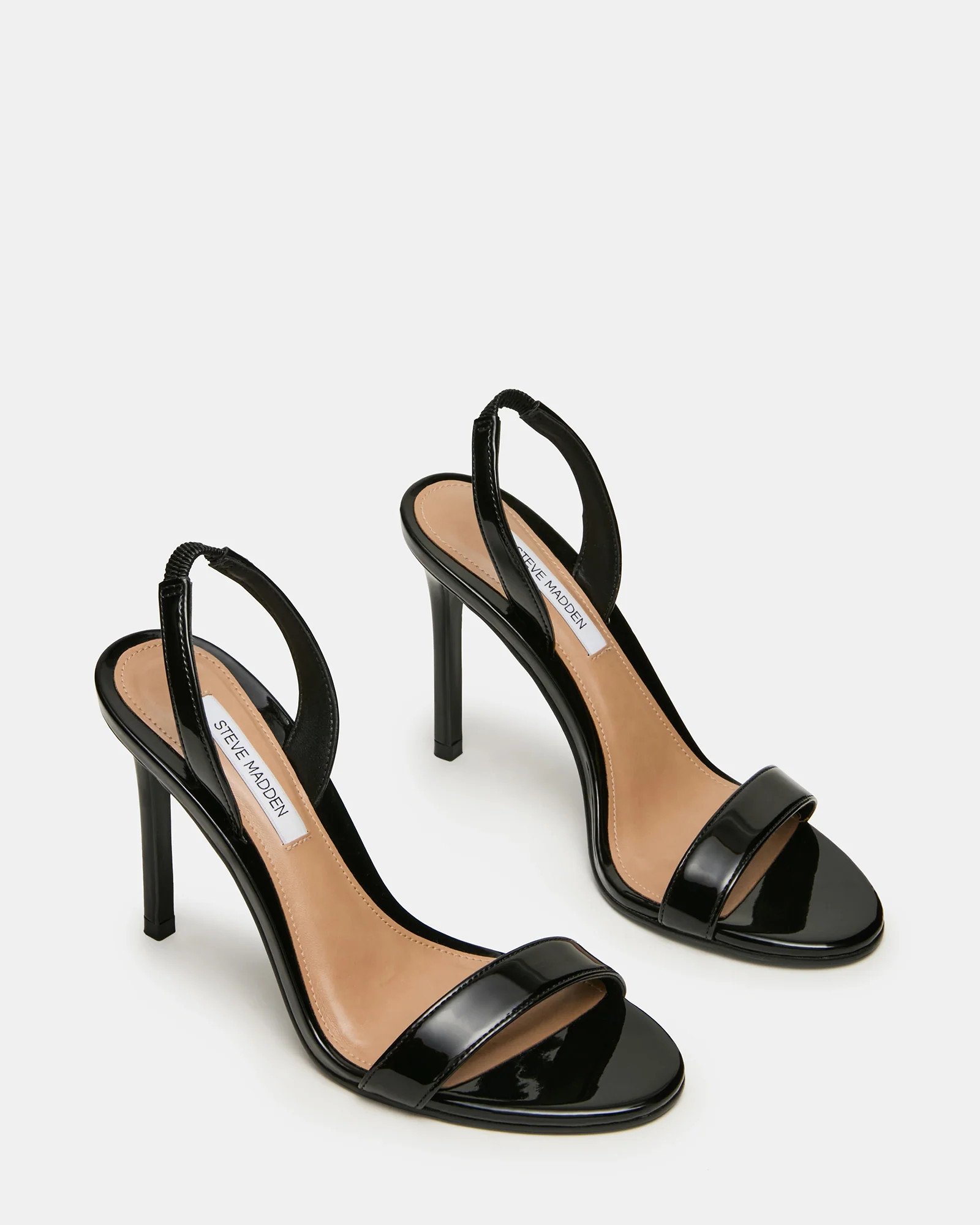 JADY Black Patent Slingback Round-Toe Stiletto Women's Heel | Steve Madden (US)