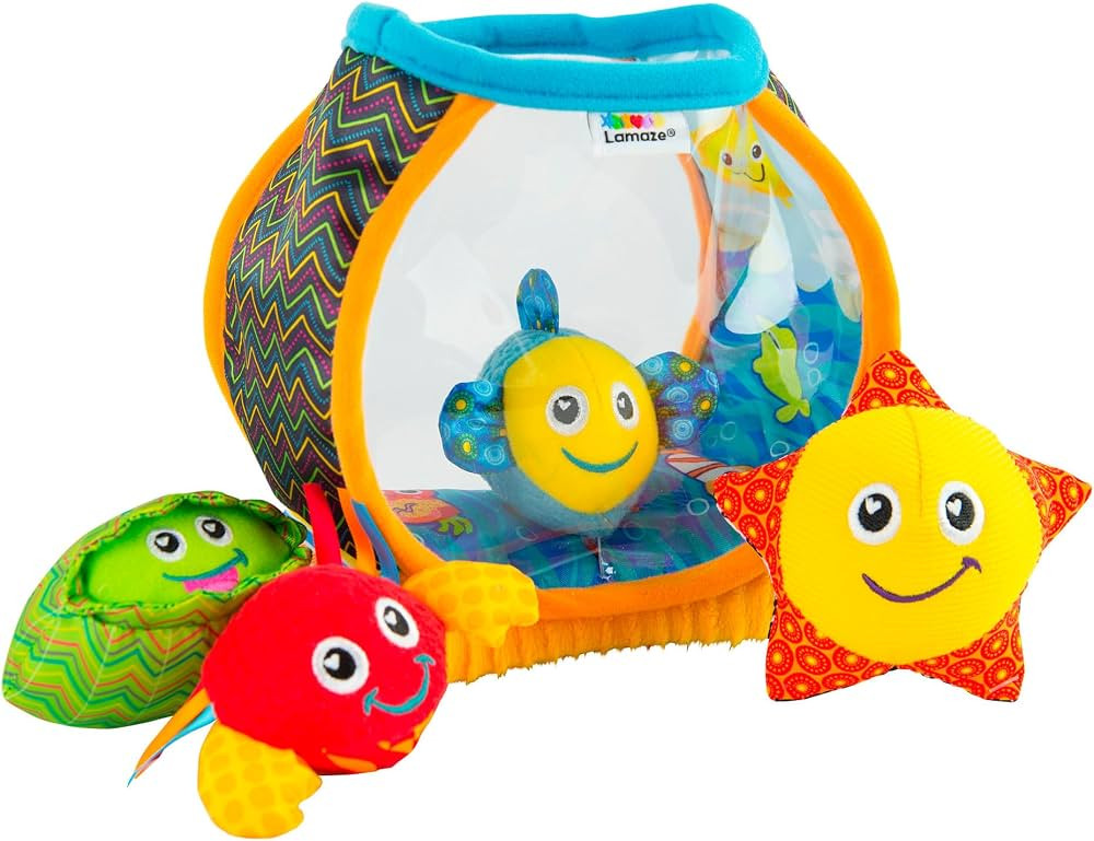 LAMAZE - My First Fishbowl Toy, Capture Baby's Curiosity with Sea Creatures to Rattle, Squeak and... | Amazon (US)