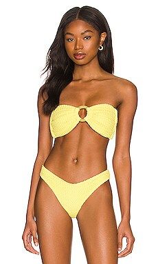 Montce Swim Tori Bikini Top in Yellow Crochet from Revolve.com | Revolve Clothing (Global)