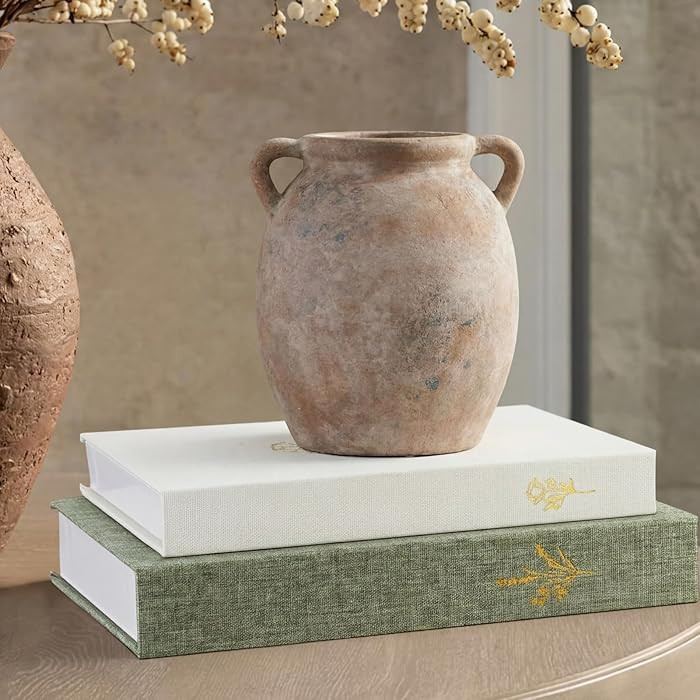 Set of 2 Aesthetic Decorative Books Linen Boxes Enhance Your Coffee Table Bookshelf Mantle Decor ... | Amazon (US)