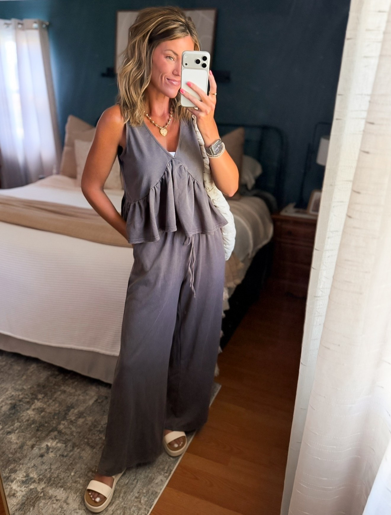 This set could easily be something found at a boutique. So cute and crazy comfy. Wearing medium

#LTKSeasonal #LTKOver40 #LTKmomlife