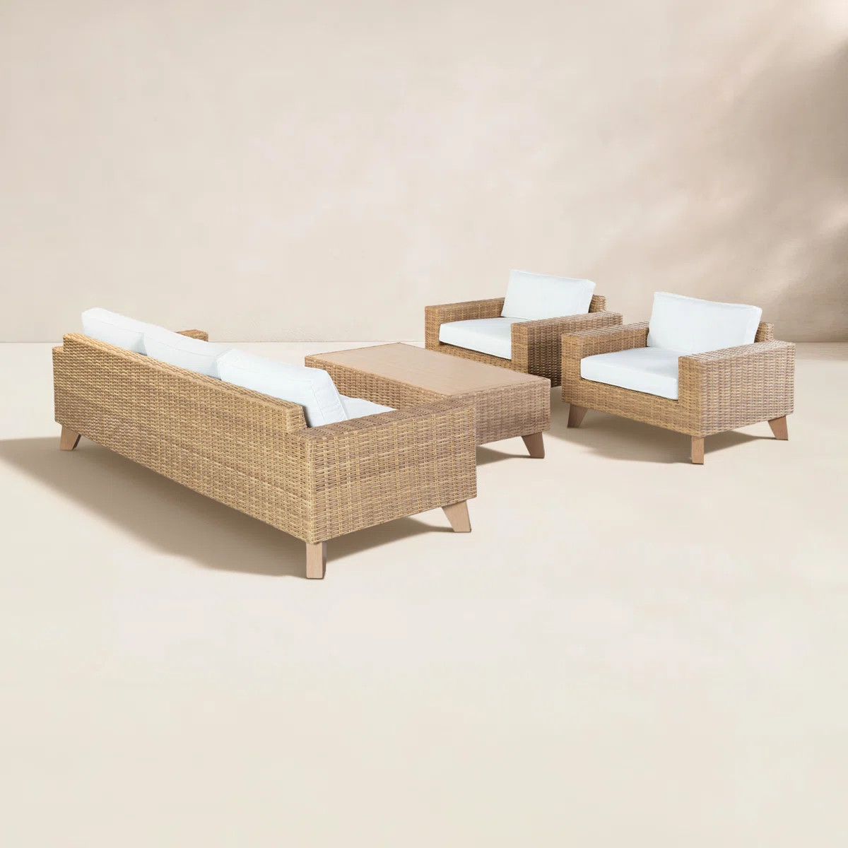 Swifton 4 Piece Sofa Seating Group with Cushions | Wayfair North America