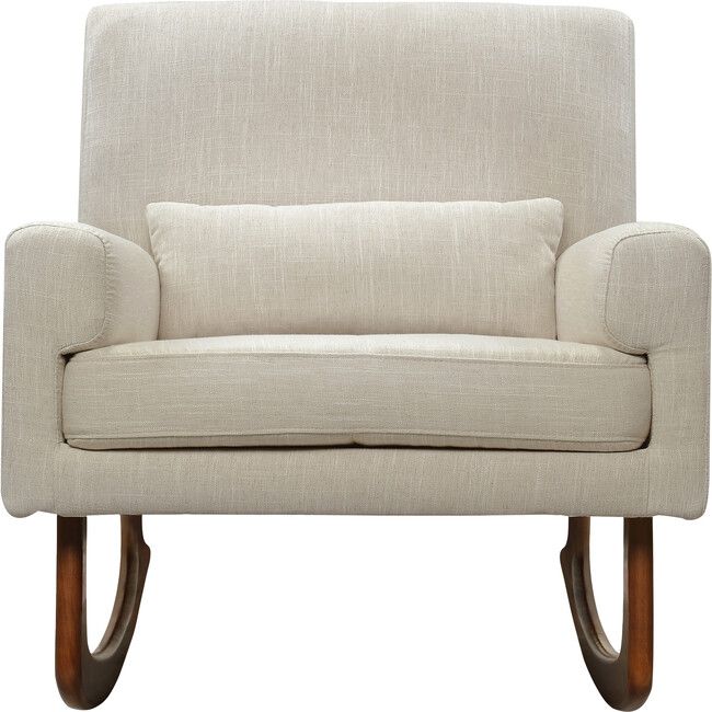 Nursery Works | Sleepytime Rocker, Oatmeal w/ Walnut Legs (Beige) | Maisonette | Maisonette