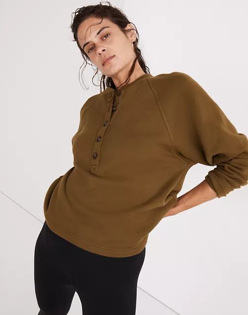 MWL Betterterry Henley Sweatshirt | Madewell