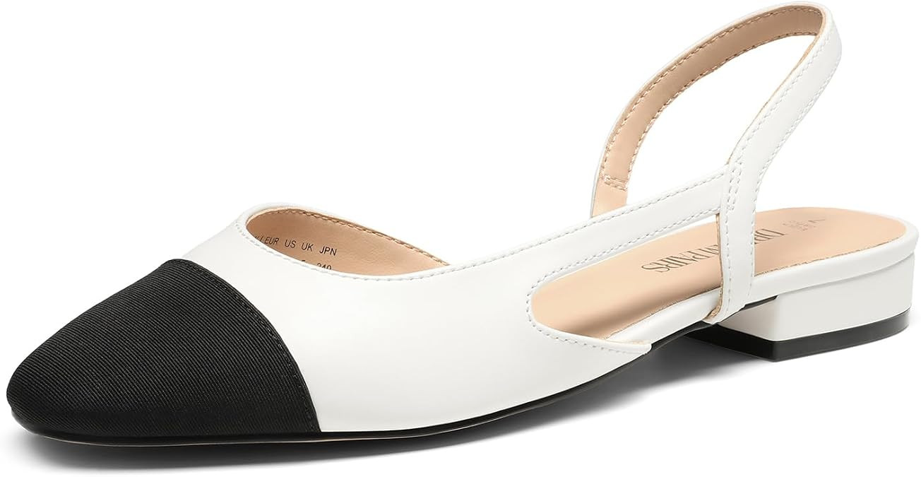 DREAM PAIRS Women's Slingback Ballet Flats | Dressy Flats Low Heel Dress Shoes for Business Casua... | Amazon (US)