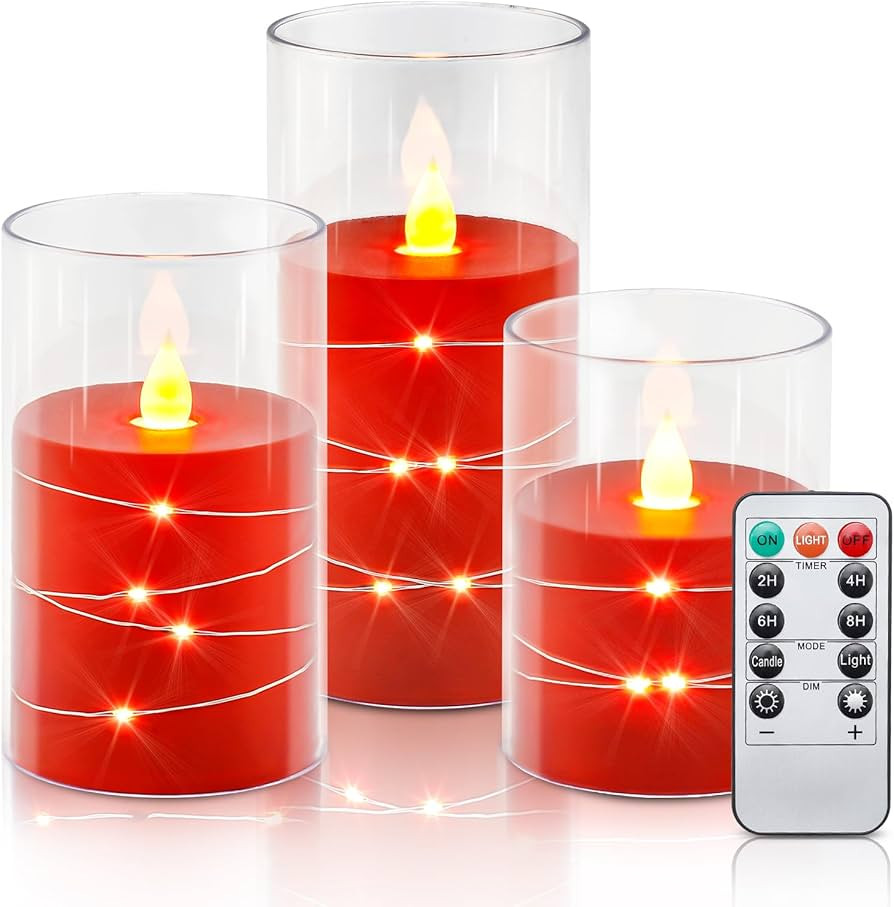 Aignis Flickering Flameless Candles Battery Operated Candles Recessed String Light LED Candles Un... | Amazon (US)