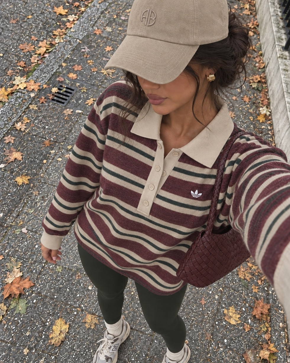 Adidas polo knit top sweater jumper  
Green leggings
Casual autumn outfit idea
How to wear
New Balance 530

@adidas

#LTKuk #LTKautumn